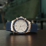 Guess Athena White Dial White Dial Blue Rubber Strap Watch For Women - GW0030L5 Buy Now By Guess