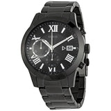 Guess Atlas Chronograph Black Dial Black Steel Strap Watch For Men - W0668G5 Buy Now By Guess