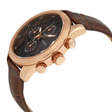Guess Analog Chronograph Brown Dial Brown Leather Strap Watch For Men - W14052G2 Buy Now By Guess