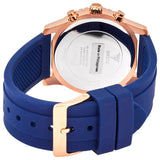 Guess Confetti Diamonds Gold Dial Blue Rubber Strap Watch For Women - W1098L6 Buy Now By Guess