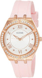 Guess Cosmo Diamonds Silver Dial Pink Silicone Strap Watch for Women - GW0034L3 Buy Now By Guess