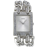 Guess Mod Heavy Metal Diamonds Silver Dial Silver Steel Strap Watch for Women - W95088L1 Buy Now By Guess
