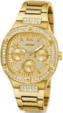 Guess Duchess Quartz Gold Dial Gold Steel Strap Watch For Women - GW0558L2 Buy Now By Guess