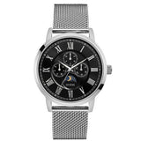 Guess Delancey Black Dial Silver Mesh Bracelet Watch for Men - W0871G1 Buy Now By Guess