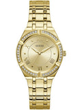 Guess Cosmo Diamonds Gold Dial Gold Steel Strap Watch For Women - GW0033L2 Buy Now By Guess