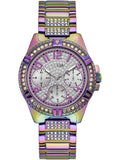 Guess Lady Frontier Diamonds Silver Dial Multicolor Steel Strap Watch for Women - GW0044L1 Buy Now By Guess