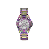 Guess Lady Frontier Diamonds Silver Dial Multicolor Steel Strap Watch for Women - GW0044L1 Buy Now By Guess