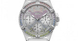 Guess Frontier Diamonds Silver Dial White Rubber Strap Watch for Women - GW0045L1 Buy Now By Guess