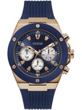 Guess Poseidon Blue Dial Blue Rubber Strap Watch for Men - GW0057G2 Buy Now By Guess