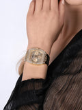 Guess Raven Diamonds Gold Dial Gold Steel Strap Watch for Women - GW0104L2 Buy Now By Guess