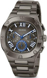Guess Headliner Quartz Black Dial Grey Steel Strap Watch For Men - GW0572G5 Buy Now By Guess