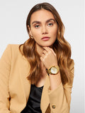 Guess Crush Gold Dial Gold Steel Strap Watch For Women - GW0020L2 Buy Now By Guess
