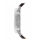 Guess Horizon Chronograph Analog Blue Dial Brown Leather Strap Watch For Men - W0380G6 Buy Now By Guess