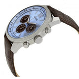 Guess Horizon Chronograph Analog Blue Dial Brown Leather Strap Watch For Men - W0380G6 Buy Now By Guess