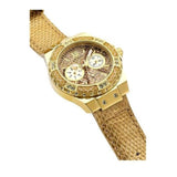 Guess Limelight Quartz Gold Dial Gold Leather Strap Watch For Women - W0775L13 Buy Now By Guess