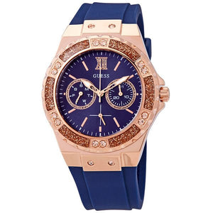 Guess Limelight Blue Dial Blue Silicone Strap Watch For Women - W1053L1 Buy Now By Guess