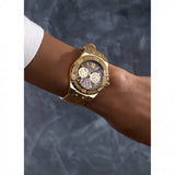 Guess Limelight Quartz Gold Dial Gold Leather Strap Watch For Women - W0775L13 Buy Now By Guess