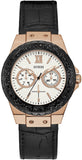 Guess Limelight Quartz White Dial Black Leather Strap Watch For Women - W0775L9 Buy Now By Guess
