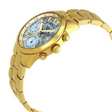 Guess Mini Sunrise Quartz Blue Dial Gold Steel Strap Watch For Women - W0448L6 Buy Now By Guess