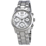 Guess Mini Sunrise Silver Dial Silver Steel Strap Watch For Women - W0448L1 Buy Now By Guess