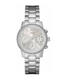 Guess Mini Sunrise Chronograph Quartz Silver Dial Silver Steel Strap Watch For Women - W0623L1 Buy Now By Guess