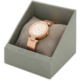 Guess Muse Quartz Silver Dial Rose Gold Steel Strap Watch For Women - W1008L3 Buy Now By Guess