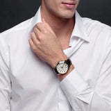 Guess Exec Chronograph White Dial Brown Leather Strap Watch For Men - W0076G2 Buy Now By Guess