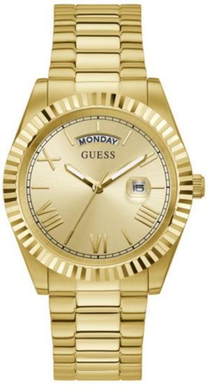 Guess Connoisseur Gold Dial Gold Steel Strap Watch for Men - GW0265G2 Buy Now By Guess