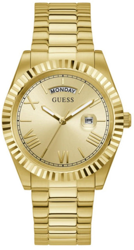 Guess Connoisseur Gold Dial Gold Steel Strap Watch for Men - GW0265G2 Buy Now By Guess