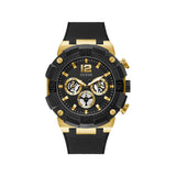 Guess Navigator Chronograph Black Dial Black Rubber Strap Watch for Men - GW0264G3 Buy Now By Guess
