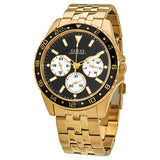 Guess Odyssey Multifunction Black Dial Gold Steel Strap Watch For Men - W1107G4 Buy Now By Guess