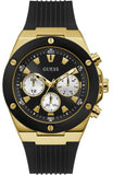 Guess Poseidon Chronograph Black Dial Black Rubber Strap Watch for Men - GW0057G1 Buy Now By Guess