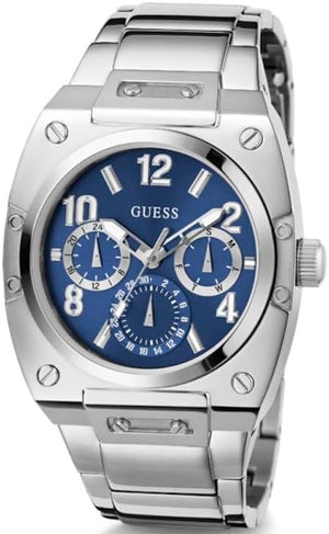 Guess Prodigy Chronograph Blue Dial Silver Steel Strap Watch For Men - GW0624G1 Buy Now By Guess