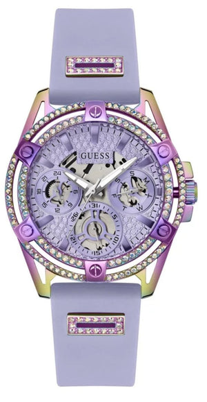 Guess Queen Quartz Purple Dial Purple Silicone Strap Watch For Women - GW0536L4 Buy Now By Guess