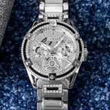 Guess Queen Quartz Silver Dial Silver Steel Strap Watch For Women - GW0464L1 Buy Now By Guess