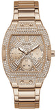 Guess Raven Diamonds Rose Gold Dial Rose Gold Steel Strap Watch for Women - GW0104L3 Buy Now By Guess