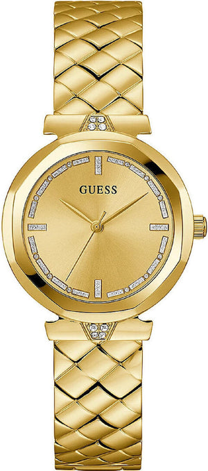 Guess Rumour Quartz Gold Dial Gold Steel Strap Watch For Women - GW0613L2 Buy Now By Guess
