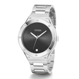 Guess Scope Black Dial Silver Steel Strap Watch for Men - GW0427G1 Buy Now By Guess