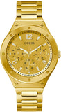 Guess Scope Gold Dial Gold Steel Strap Watch for Men - GW0454G2 Buy Now By Guess
