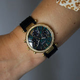 Guess Solstice Green Dial Black Rubber Strap Watch for Women - GW0113L1 Buy Now By Guess