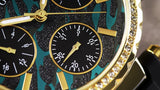 Guess Solstice Green Dial Black Rubber Strap Watch for Women - GW0113L1 Buy Now By Guess