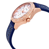 Guess Swirl Analog Quartz White Dial Blue Rubber Strap Watch for Women - W1096L4 Buy Now By Guess