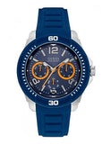Guess Trade Blue Dial Blue Silicone Strap Watch for Men - W0967G2 Buy Now By Guess