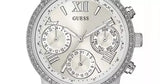 Guess Mini Sunrise Chronograph Quartz Silver Dial Silver Steel Strap Watch For Women - W0623L1 Buy Now By Guess