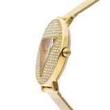 Guess Iconic Diamonds Gold Dial Gold Mesh Bracelet Watch For Women - GW0477L2 Buy Now By Guess
