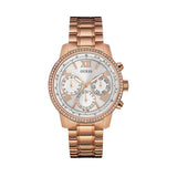 Guess Mini Surprise Analog Silver Dial Rose Gold Steel Strap Watch For Women - W0623L2 Buy Now By Guess