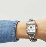 Guess Vanity Diamonds White Dial Silver Steel Strap Watch for Women - W1030L1 Buy Now By Guess