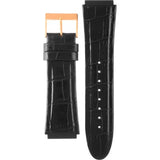 Guess Rigor Analog Black Dial Black Leather Strap Watch For Men - W0040G4 Buy Now By Guess