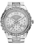 Guess Viva Quartz Silver Dial Silver Steel Strap Watch For Women - W0111l1 Buy Now By Guess