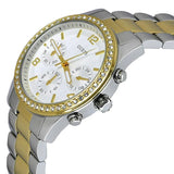 Guess Mini Spectrum Analog Silver Dial Two Tone Steel Strap Watch For Women - W0122L2 Buy Now By Guess